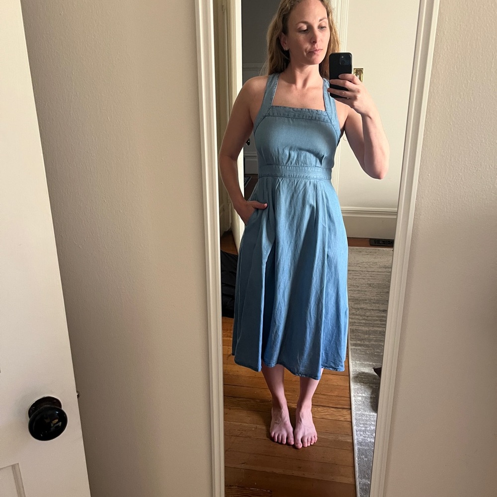 Sweet Blue Midi Dress